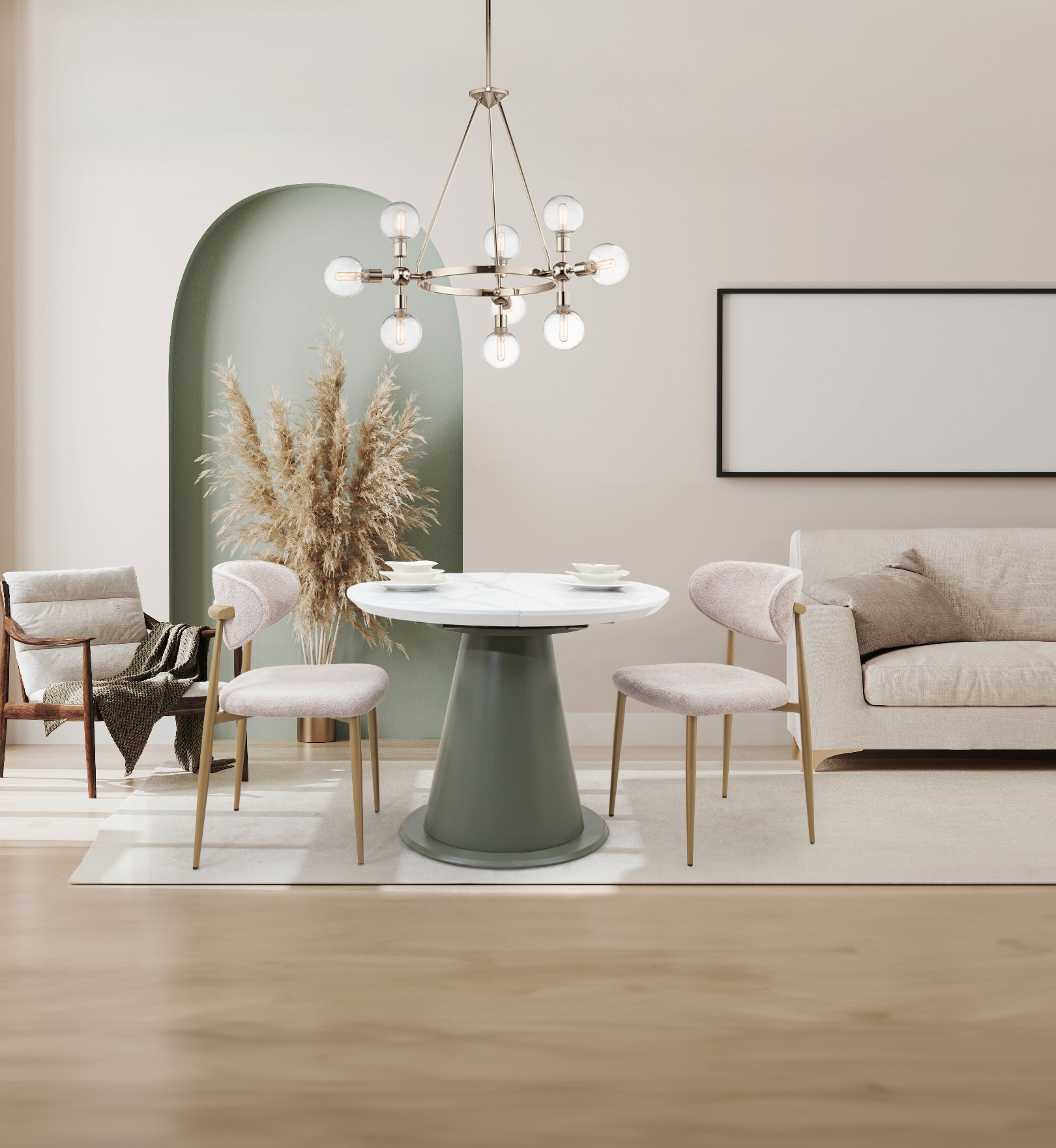 Hermosa Açılır Yemek Masası - 100+35cm