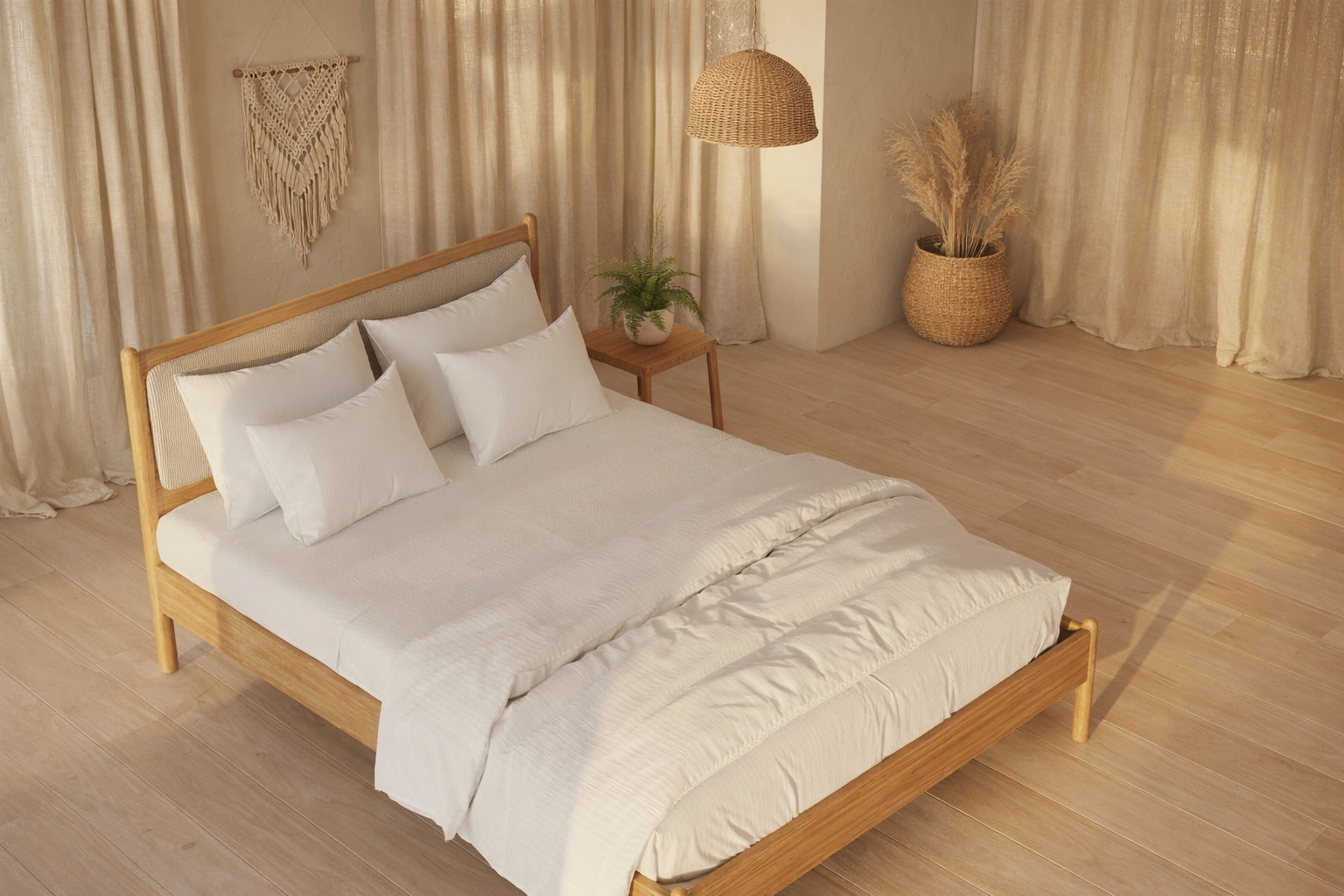 Lina Masif Ahşap Karyola – 160x200