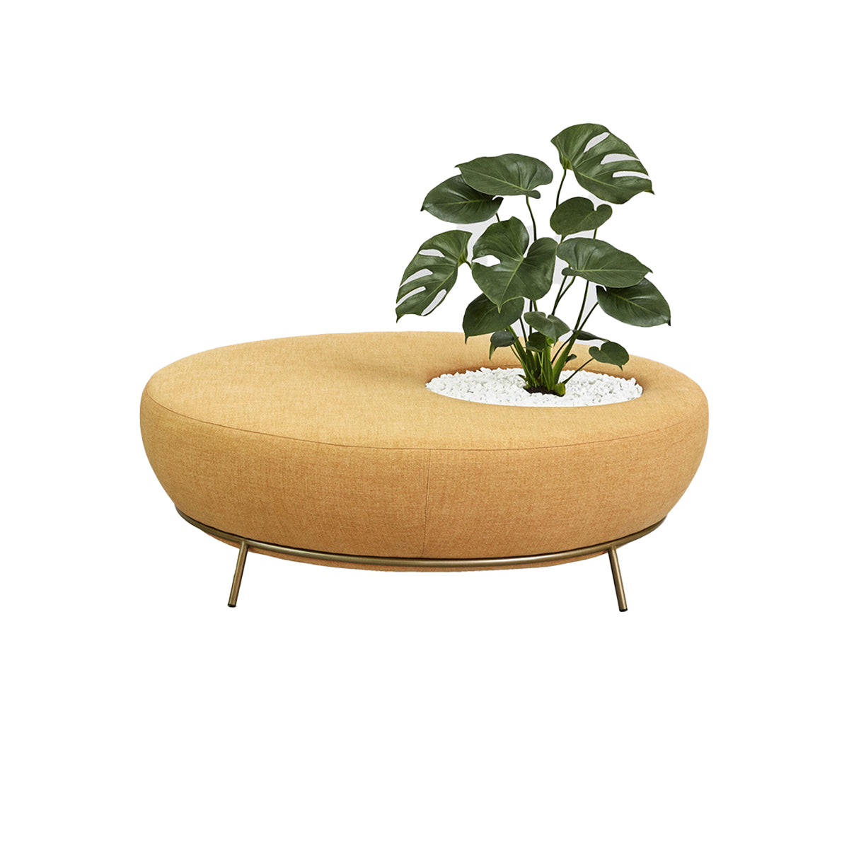 Staınle Puf - Modern Yuvarlak Saksılı Oturma Puf | Tarzdeco