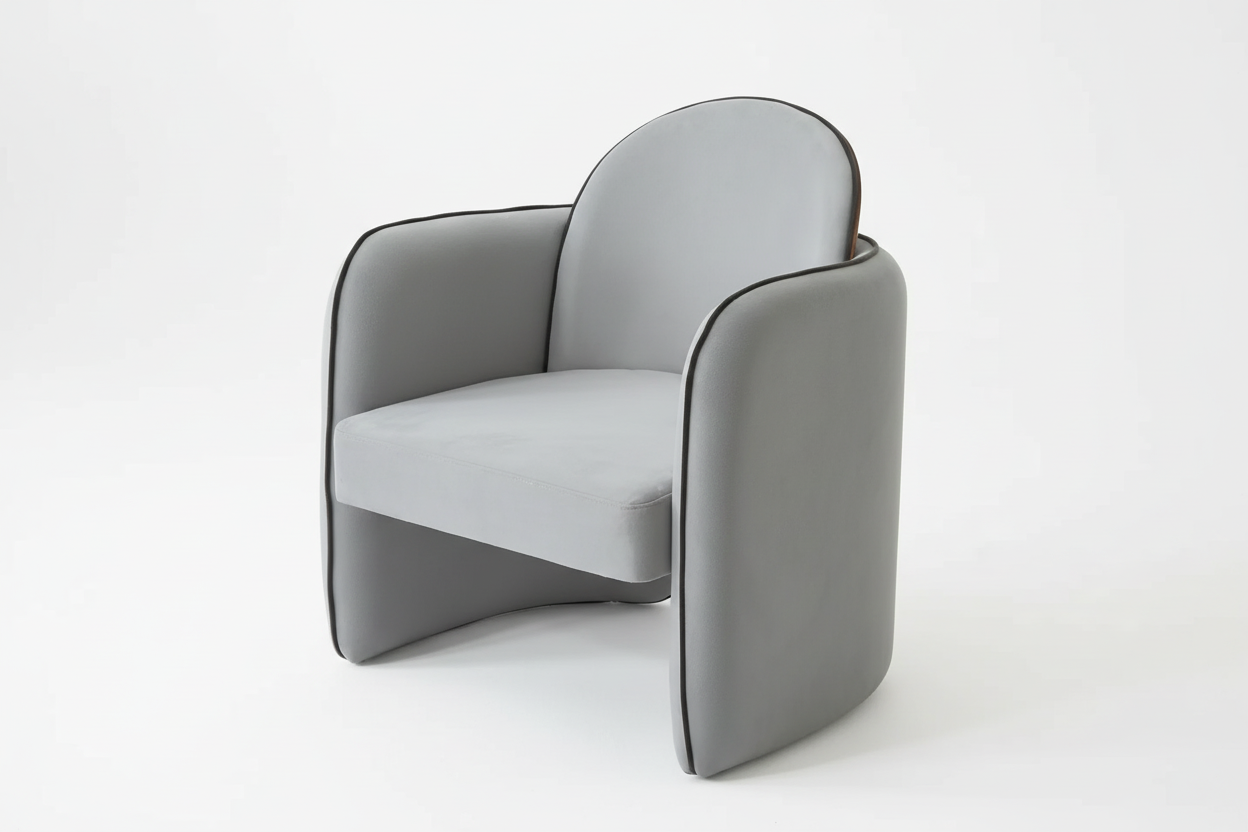 Castle Berjer - Modern İskandinav Tarzı Ahşap Detaylı Berjer | Tarzdeco