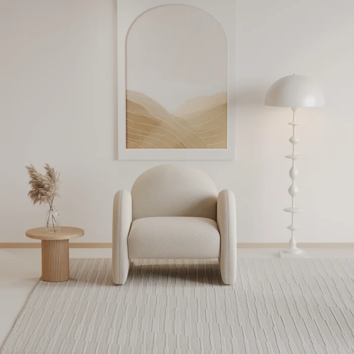 Maria Berjer - Yarım Daire Kollu Modern Berjer | Tarzdeco