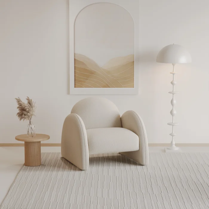 Maria Berjer - Yarım Daire Kollu Modern Berjer | Tarzdeco