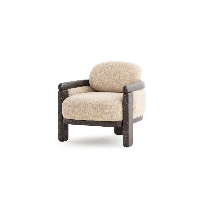 Stoh Berjer - Mermer Görünümlü Ayaklı Lüks Berjer | Tarzdeco