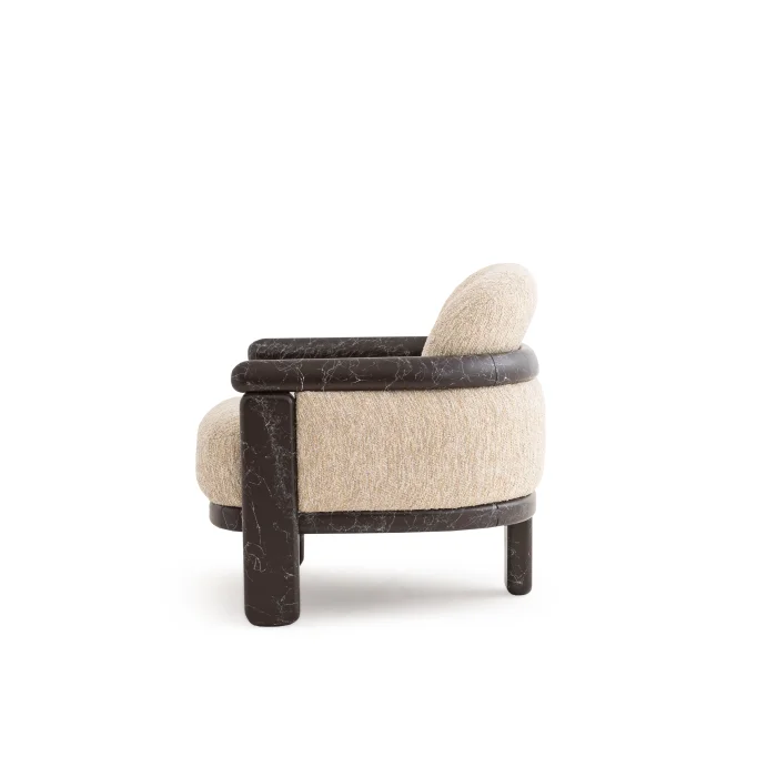 Stoh Berjer - Mermer Görünümlü Ayaklı Lüks Berjer | Tarzdeco